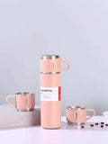 OnceGrab™ 500ml Vacuum Flask | Hot & Cold Insulated Steel Bottle with 3 Cups (5 Color Options)