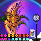 16-Color Sunset Projection Lamp | 360° Rotating, Remote Control & HD Crystal Lens