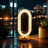 Oval Crystal Touch Lamp | USB Rechargeable Gold Table & Bedside Light