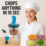 Vegetable Chopper 1000ml | Stainless Steel Blades & Big Capacity