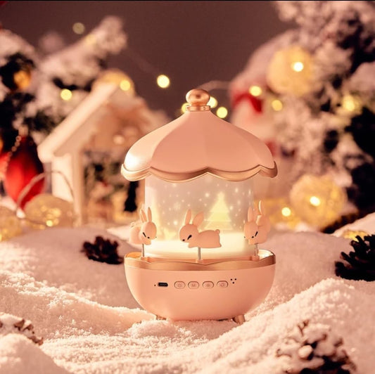 Night Light Rabbit Sky Projector | 6 Films, 5 Colors & Rechargeable Lamp