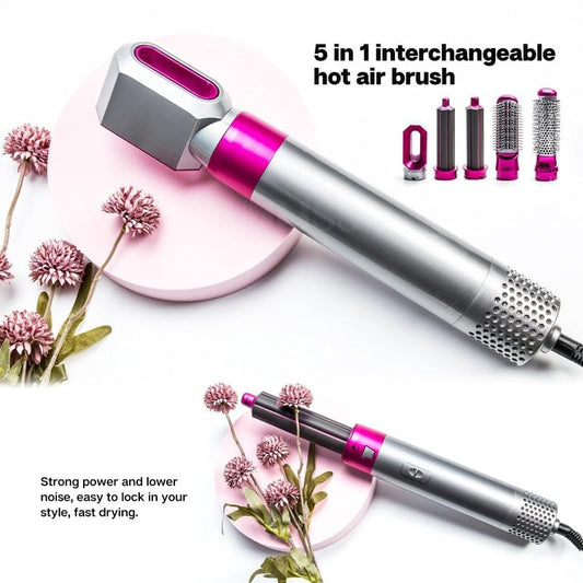 Muti-Functional 5 IN 1 Hair Styling Tool Detachable Hot Air Brush Hair Dryer with Comb