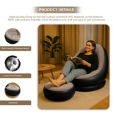 OnceGrab™ Inflatable Chair with Footstool & Air Pump | Portable Comfort Seating