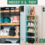 6-Tier Shoe Rack Organizer | Large Capacity, Stackable & Multi-Purpose
