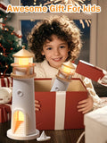 Lighthouse Moon & Galaxy Projection Lamp | USB Rechargeable & Remote Control