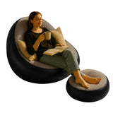 OnceGrab™ Inflatable Chair with Footstool & Air Pump | Portable Comfort Seating