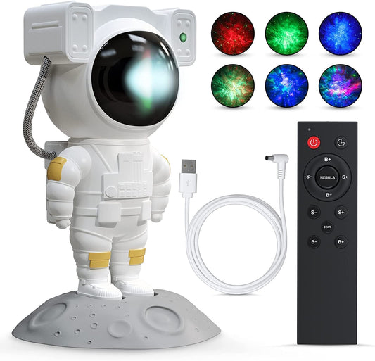 Astronaut Galaxy Projector | 360° Rotating Star & Nebula Night Light