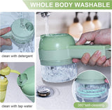 4-in-1 Electric Vegetable Cutter Set | Handheld Food Chopper & Slicer