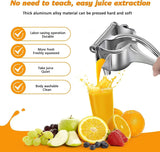 Premium Metal Hand Press Juicer | Manual Citrus & Fruit Squeezer