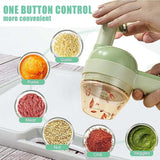 4-in-1 Electric Vegetable Cutter Set | Handheld Food Chopper & Slicer