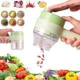 4-in-1 Electric Vegetable Cutter Set | Handheld Food Chopper & Slicer