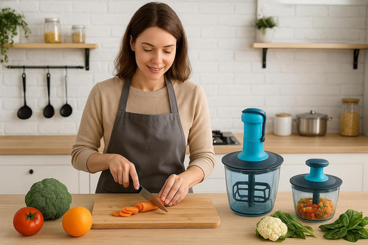 Vegetable Chopper 1000ml | Stainless Steel Blades & Big Capacity