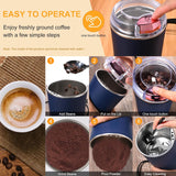 Mini Coffee Grinder | High-Speed 200W Stainless Steel Blade (600g)