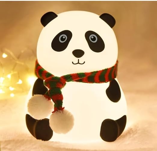 Panda LED Night Lamp | 7-Color Rechargeable Baby-Safe Silicone Light